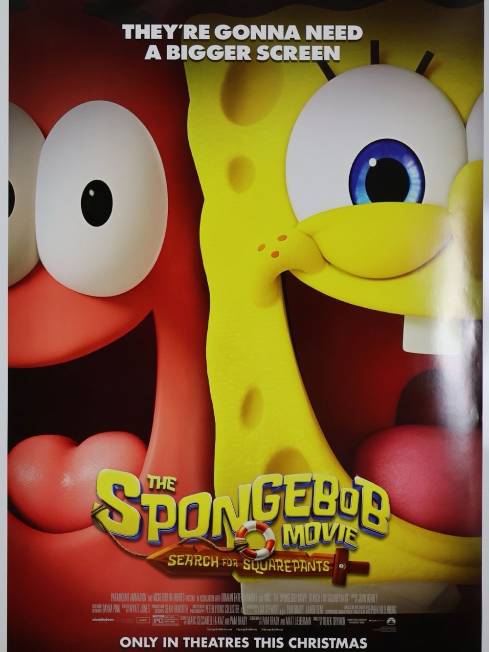 The SpongeBob Movie Poster - Yellow Red Party Poster